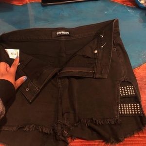 Express Black Cutout Shorts Size 10